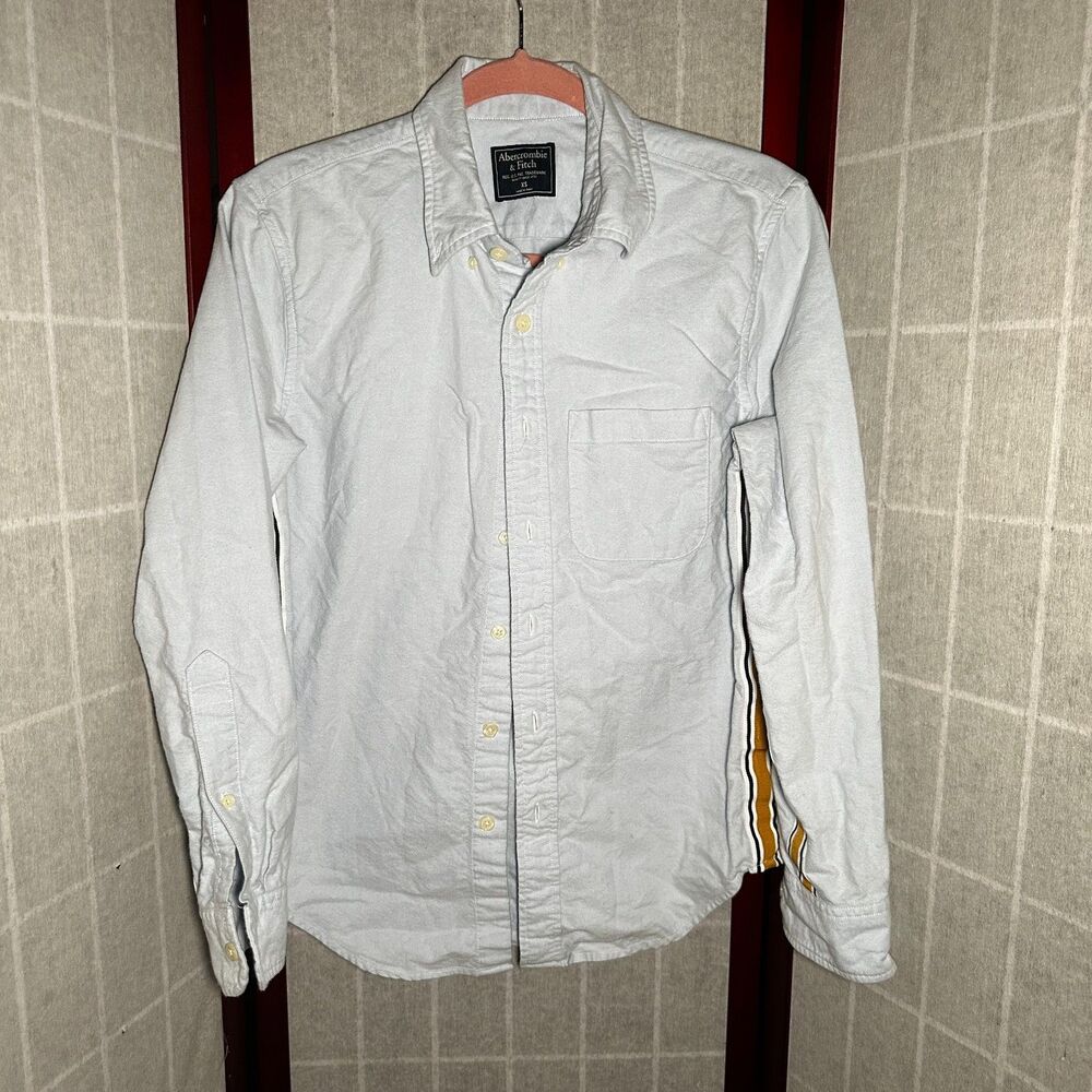 Abercrombie Fitch Mens Shirt XS Blue Casual Button Down Long Sleeve
